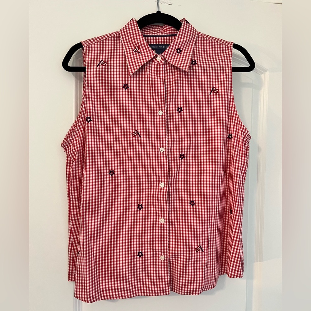 Mountain Lake Red Gingham Button Down Shirt